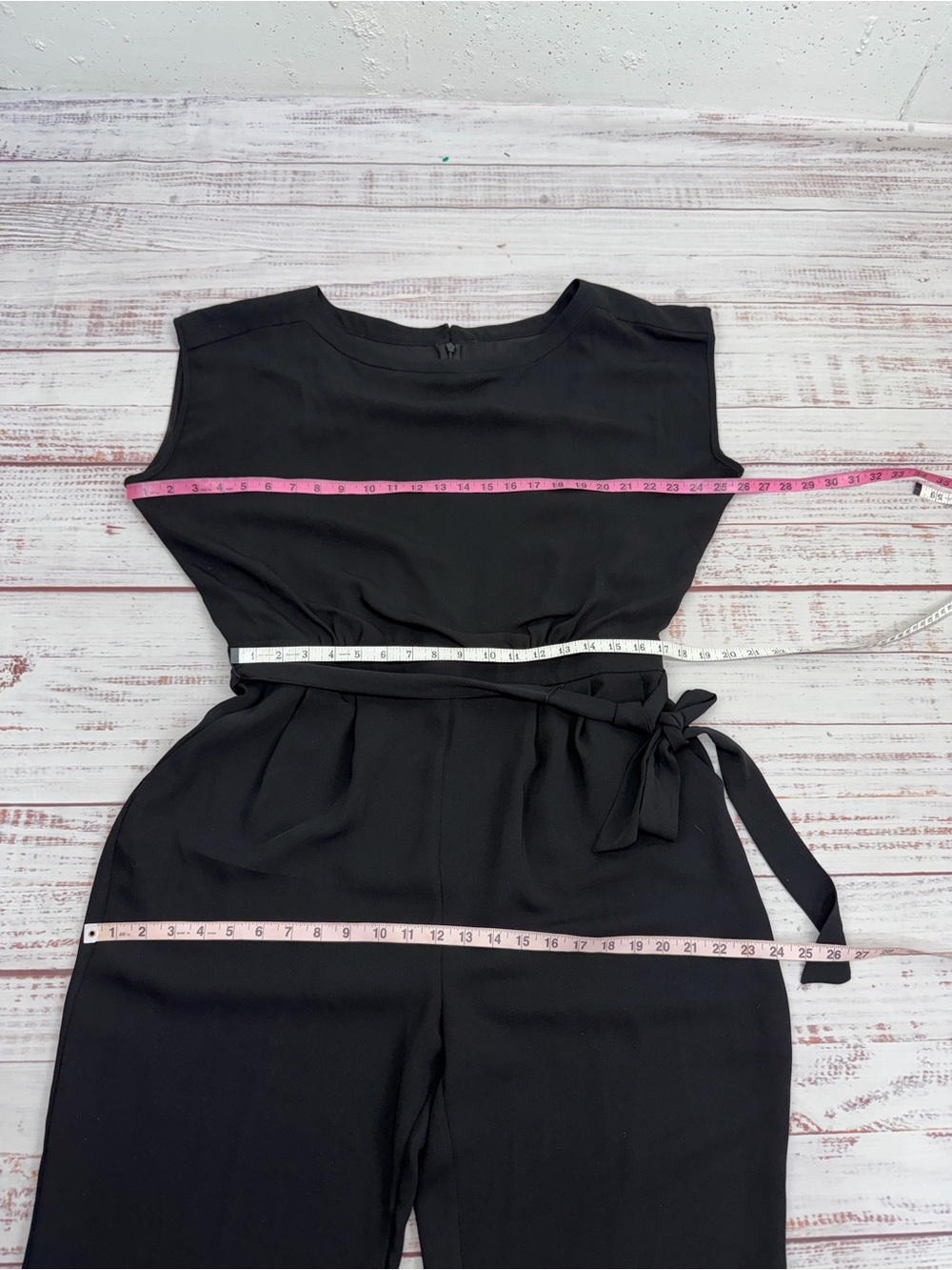 Eliza J Women's Size 14 Black Cap Sleeve Wide Leg Jumpsuit - Picture 10 of 16